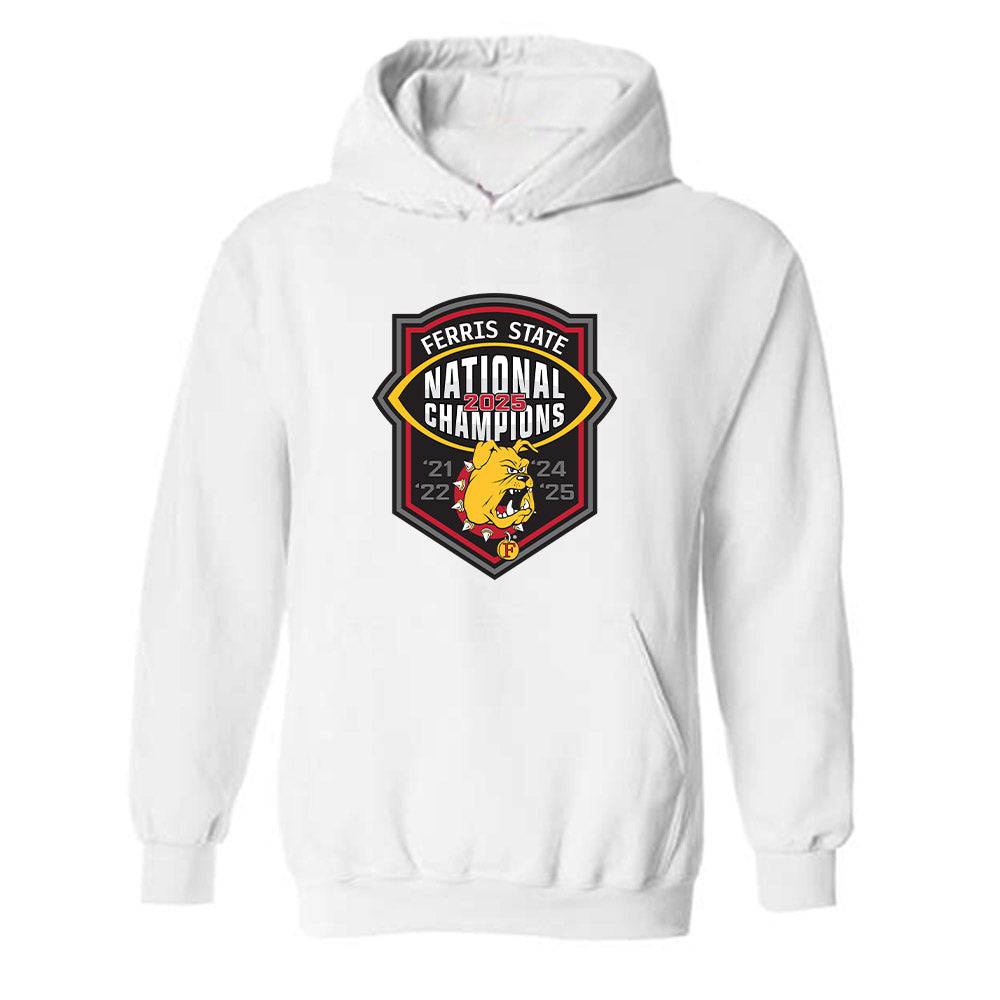 Ferris State - NCAA Football : Travis Miracle - National Champions Shersey Hooded Sweatshirt-0