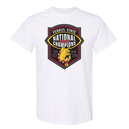 Ferris State - NCAA Football : Marcel Jones - National Champions Shersey T-Shirt-0