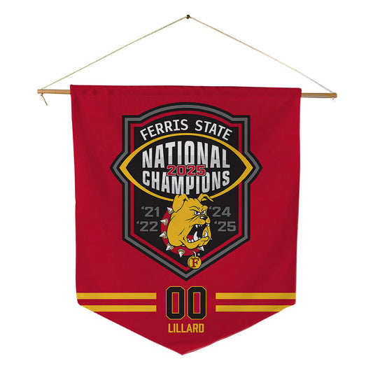 Ferris State - NCAA Football : Devin Lillard - National Champions Pennant - 18" x 21"-0
