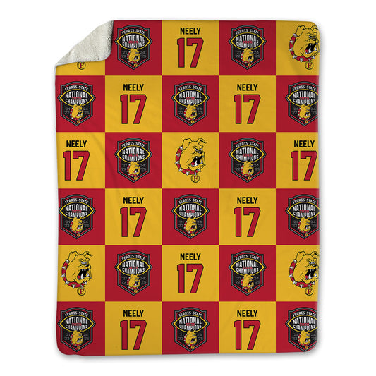 Ferris State - NCAA Football : Dakari Neely - National Champs Blanket-0