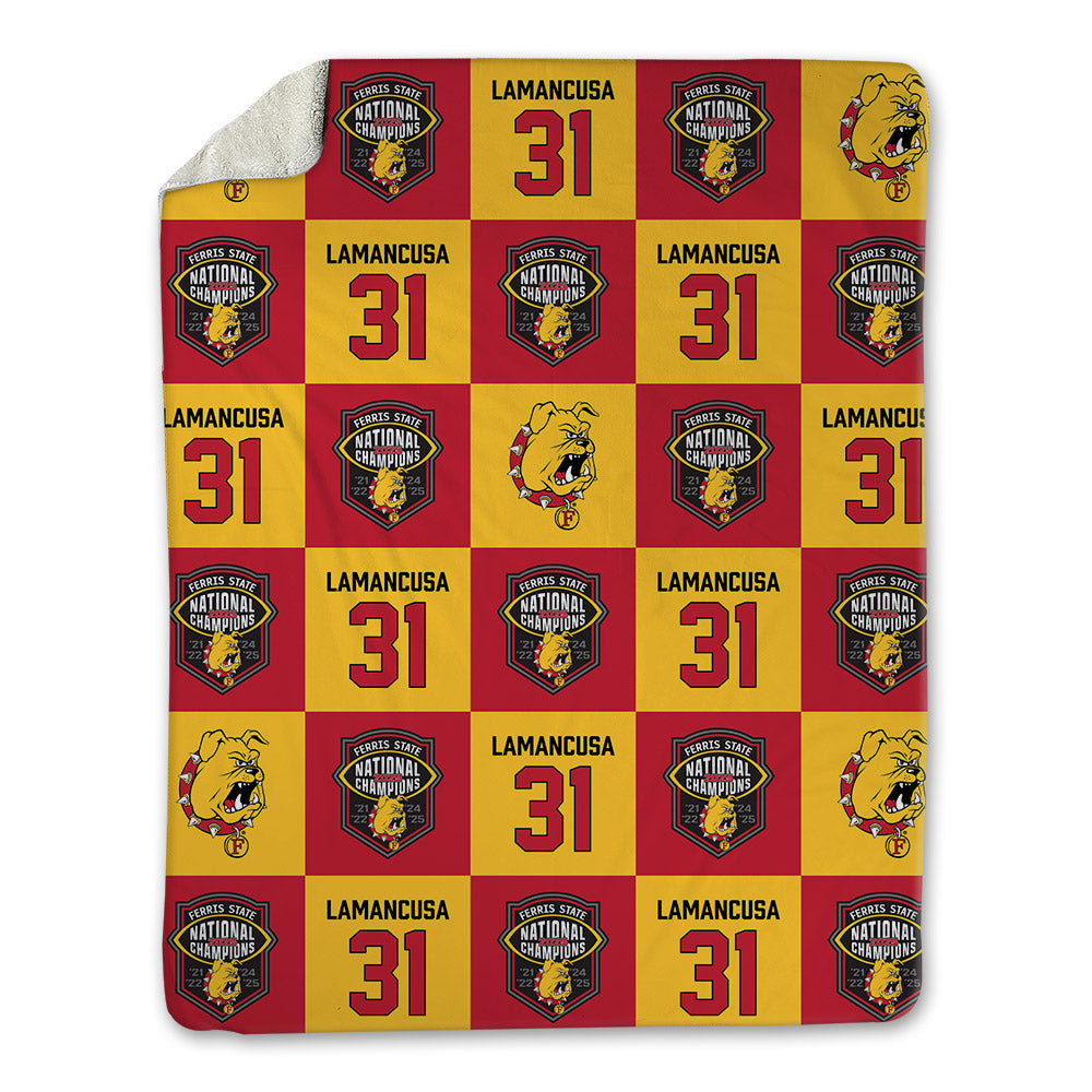 Ferris State - NCAA Football : Jack Lamancusa - National Champs Blanket-0