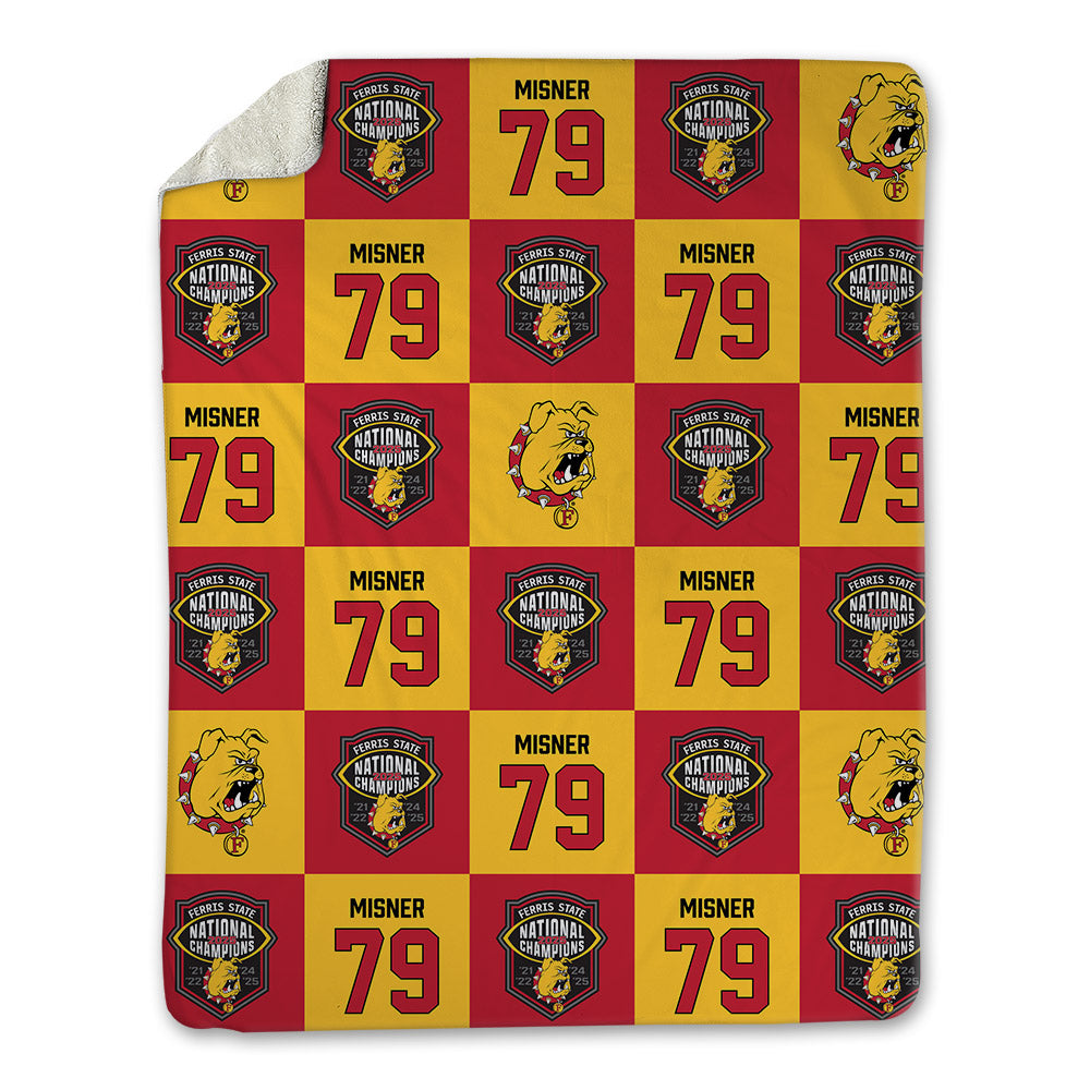 Ferris State - NCAA Football : Mike Misner - National Champs Blanket-0
