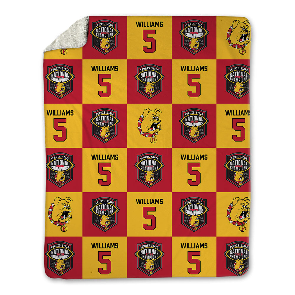 Ferris State - NCAA Football : Jason Williams - National Champs Blanket-0