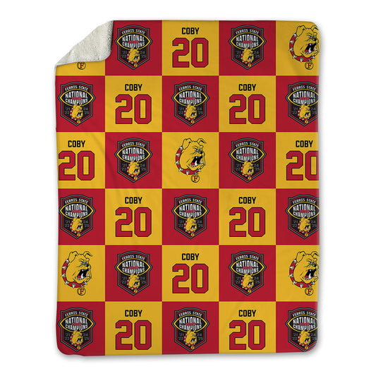 Ferris State - NCAA Football : James Coby - National Champs Blanket-0