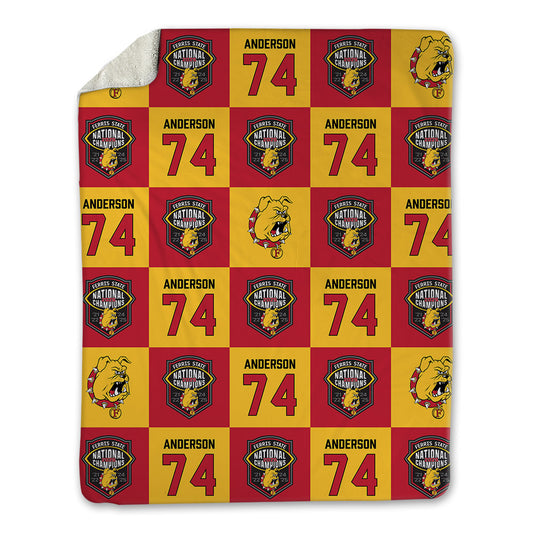 Ferris State - NCAA Football : Bobby Anderson - National Champs Blanket-0