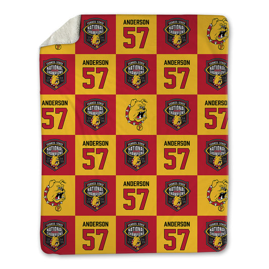 Ferris State - NCAA Football : Derek Anderson - National Champs Blanket-0