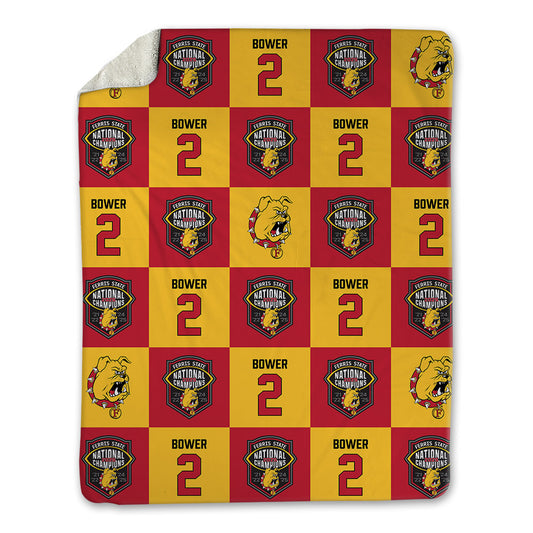 Ferris State - NCAA Football : Wyatt Bower - National Champs Blanket-0
