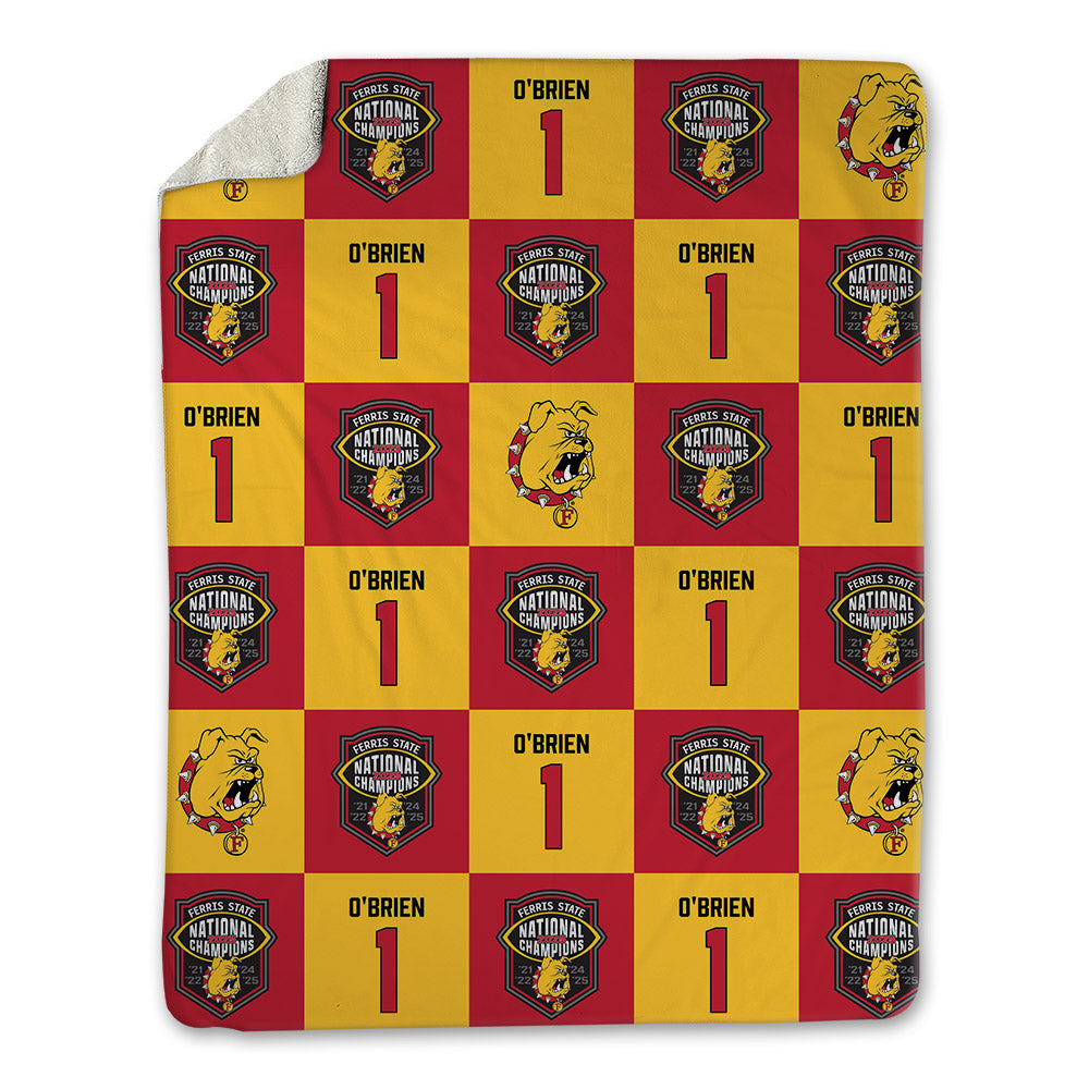 Ferris State - NCAA Football : Emari O'Brien - National Champs Blanket-0