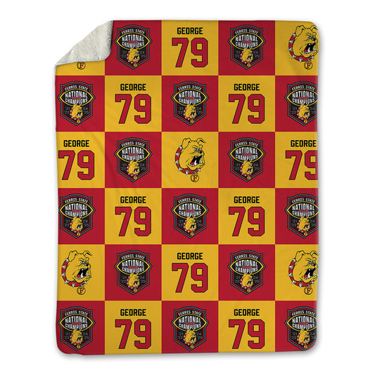 Ferris State - NCAA Football : Bryce George - National Champs Blanket-0