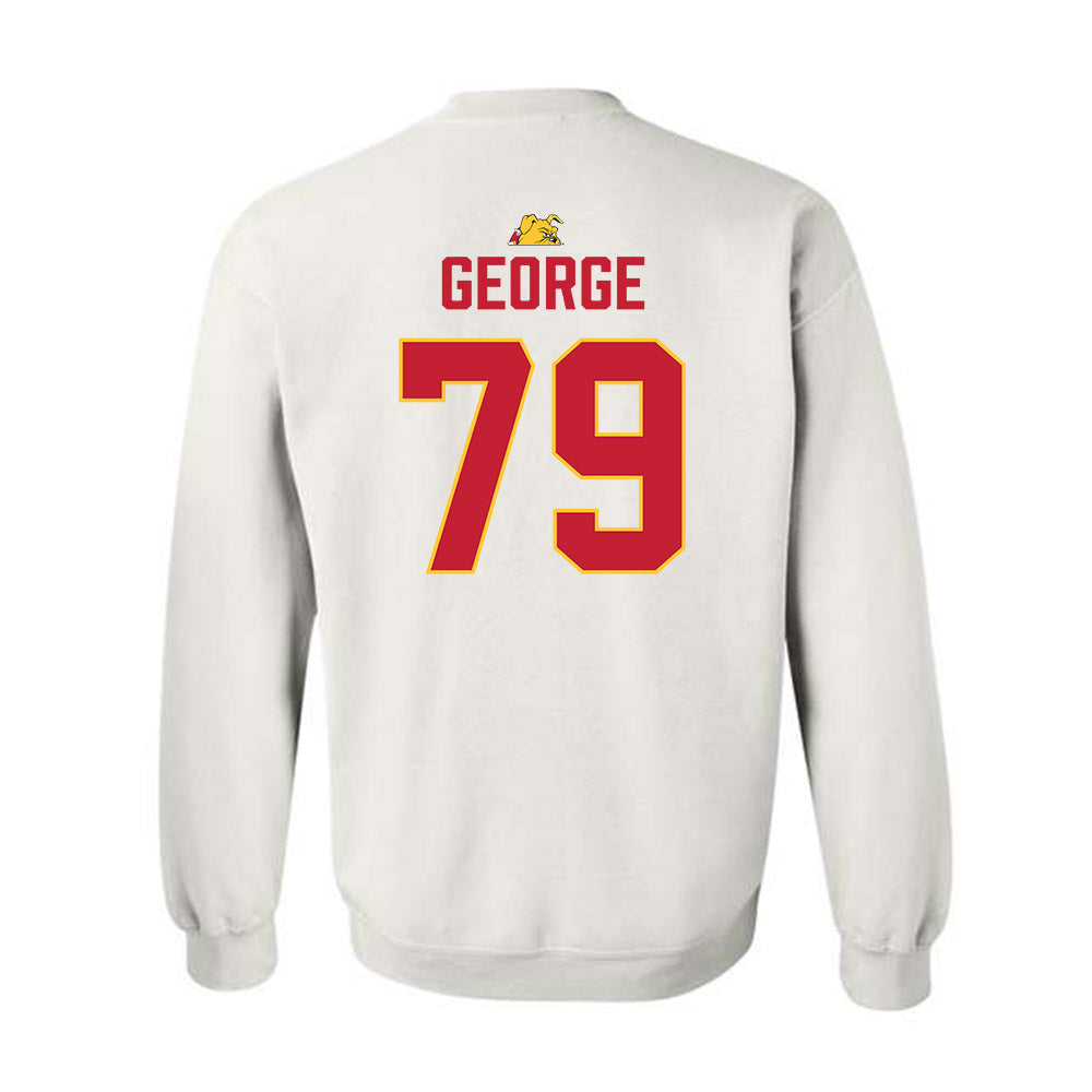 Ferris State - NCAA Football : Bryce George - 5 years National Champions Crewneck Sweatshirt-1