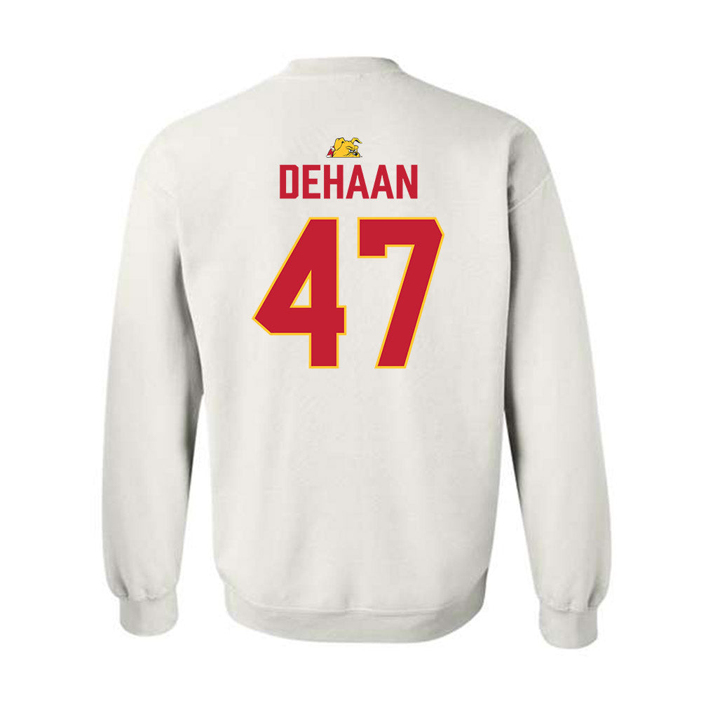 Ferris State - NCAA Football : Ike DeHaan - 5 years National Champions Crewneck Sweatshirt-1