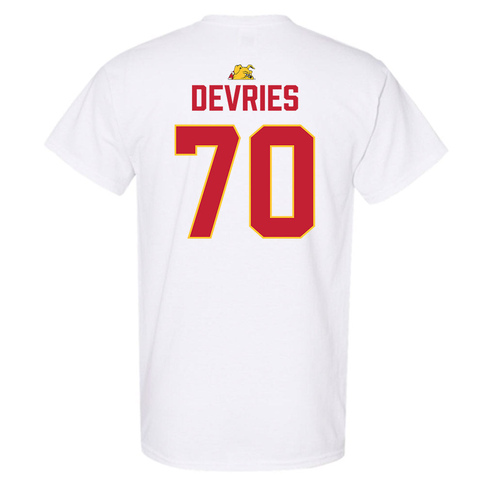 Ferris State - NCAA Football : Andrew Devries - 5 years National Champions T-Shirt-1