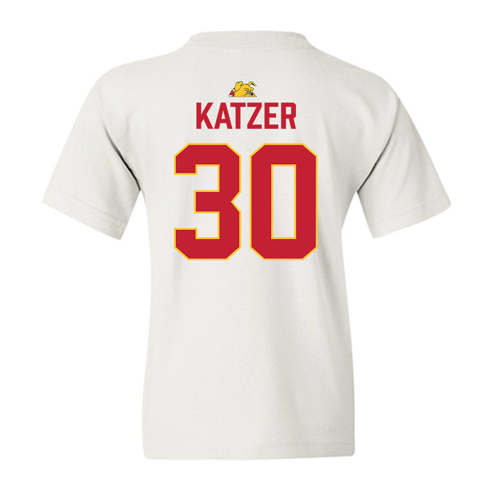 Ferris State - NCAA Football : Kannon Katzer - 5 years National Champions Youth T-Shirt-1