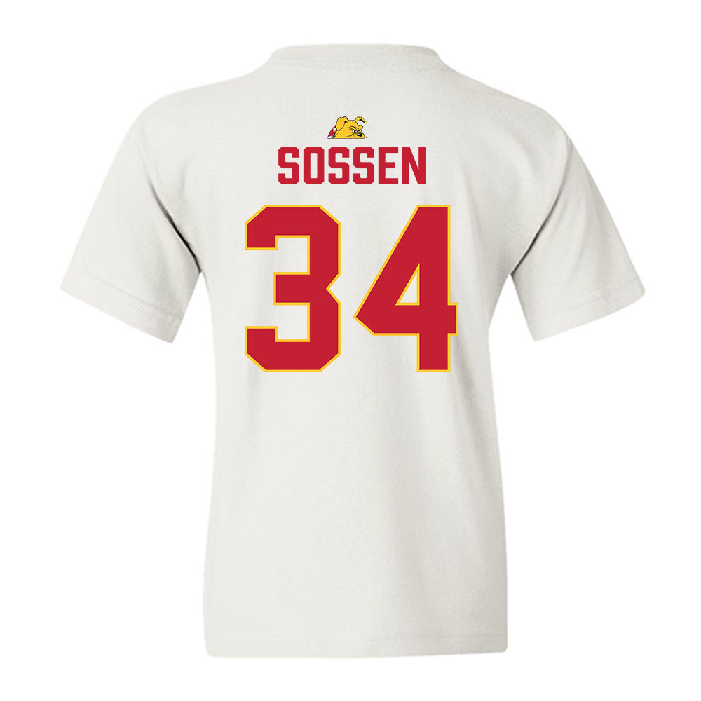 Ferris State - NCAA Football : Ethan Sossen - 5 years National Champions Youth T-Shirt-1