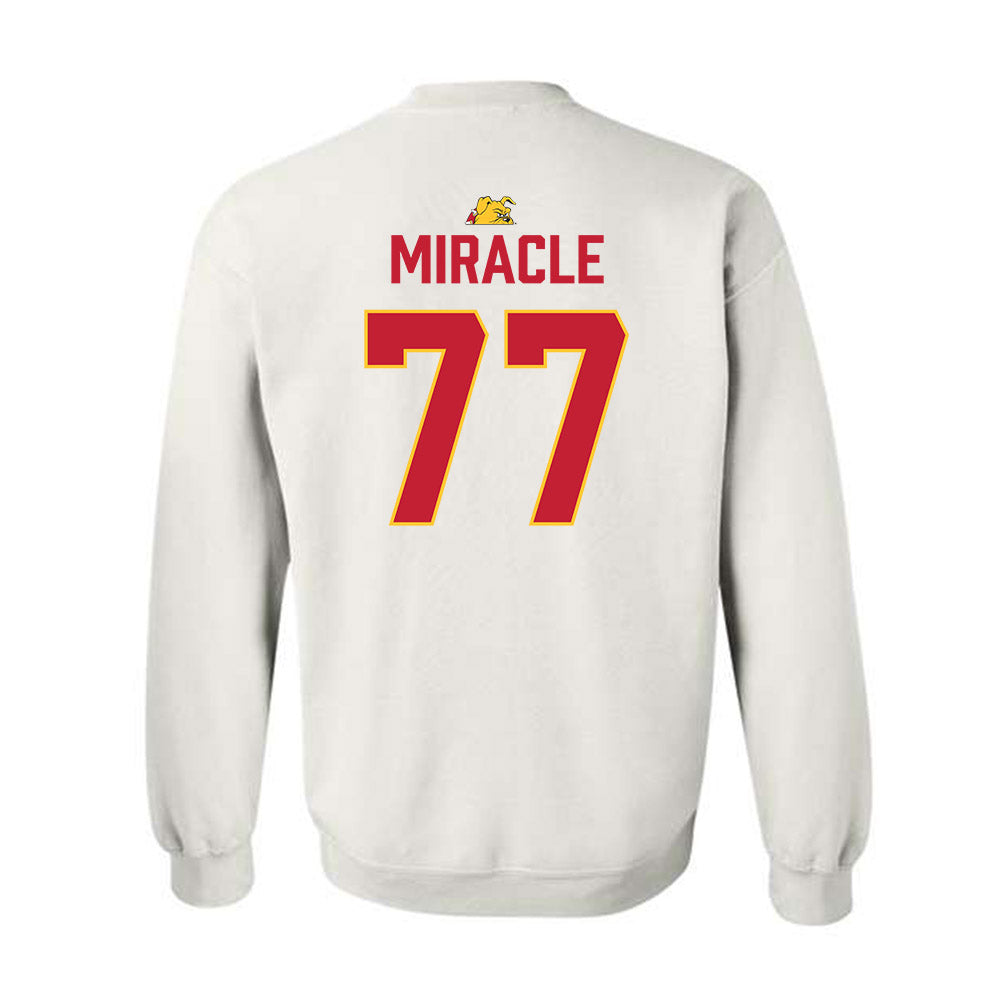Ferris State - NCAA Football : Travis Miracle - 5 years National Champions Crewneck Sweatshirt-1