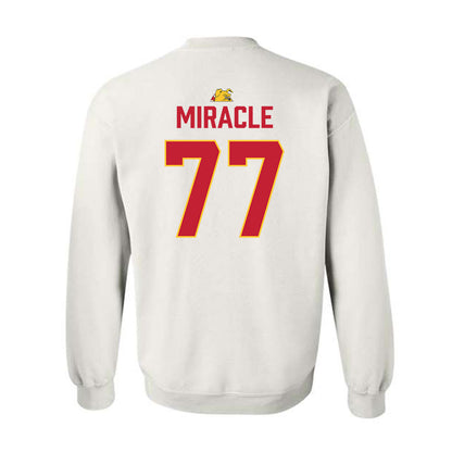 Ferris State - NCAA Football : Travis Miracle - 5 years National Champions Crewneck Sweatshirt-1