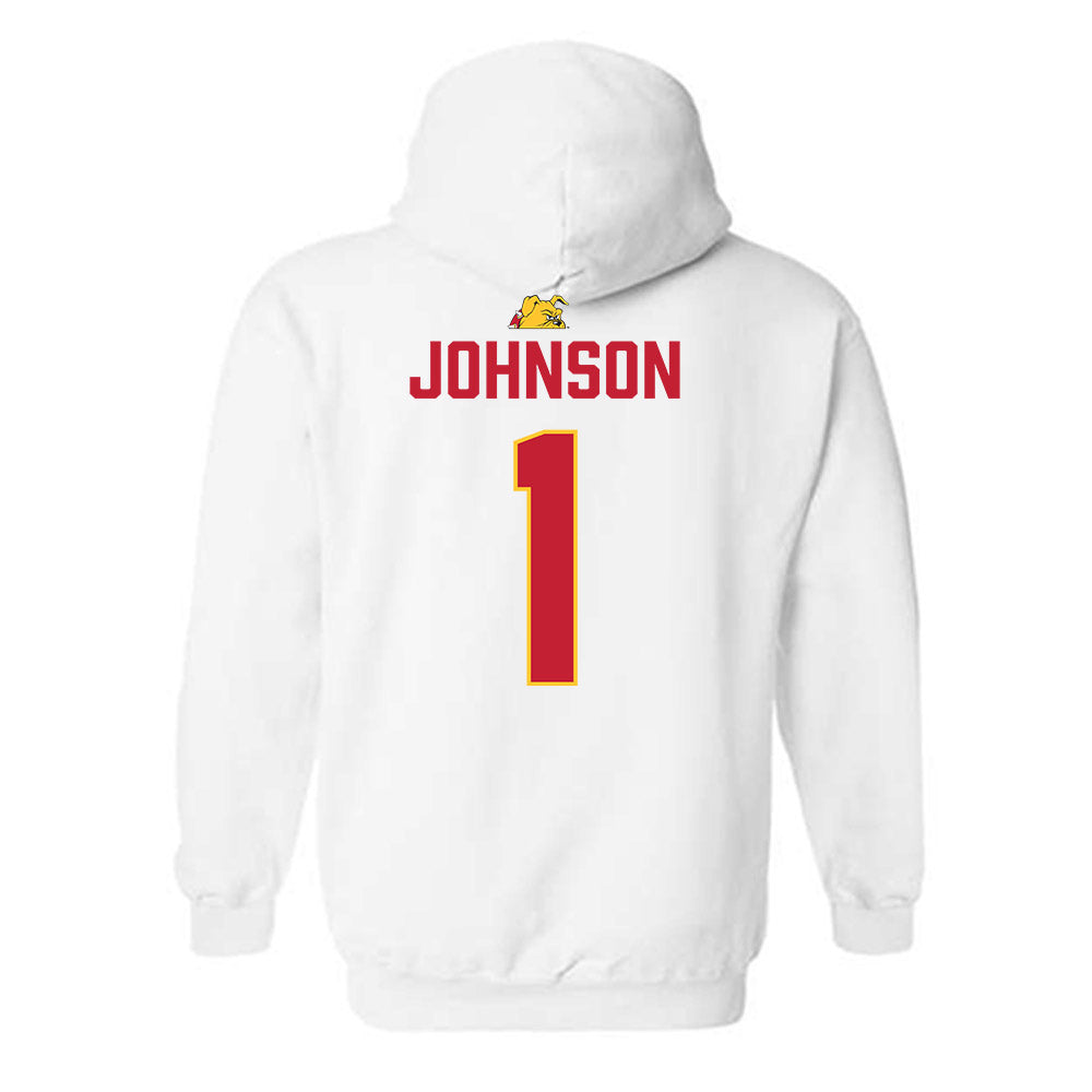 Ferris State - NCAA Football : Jalen Johnson - 5 years National Champions Hooded Sweatshirt-1