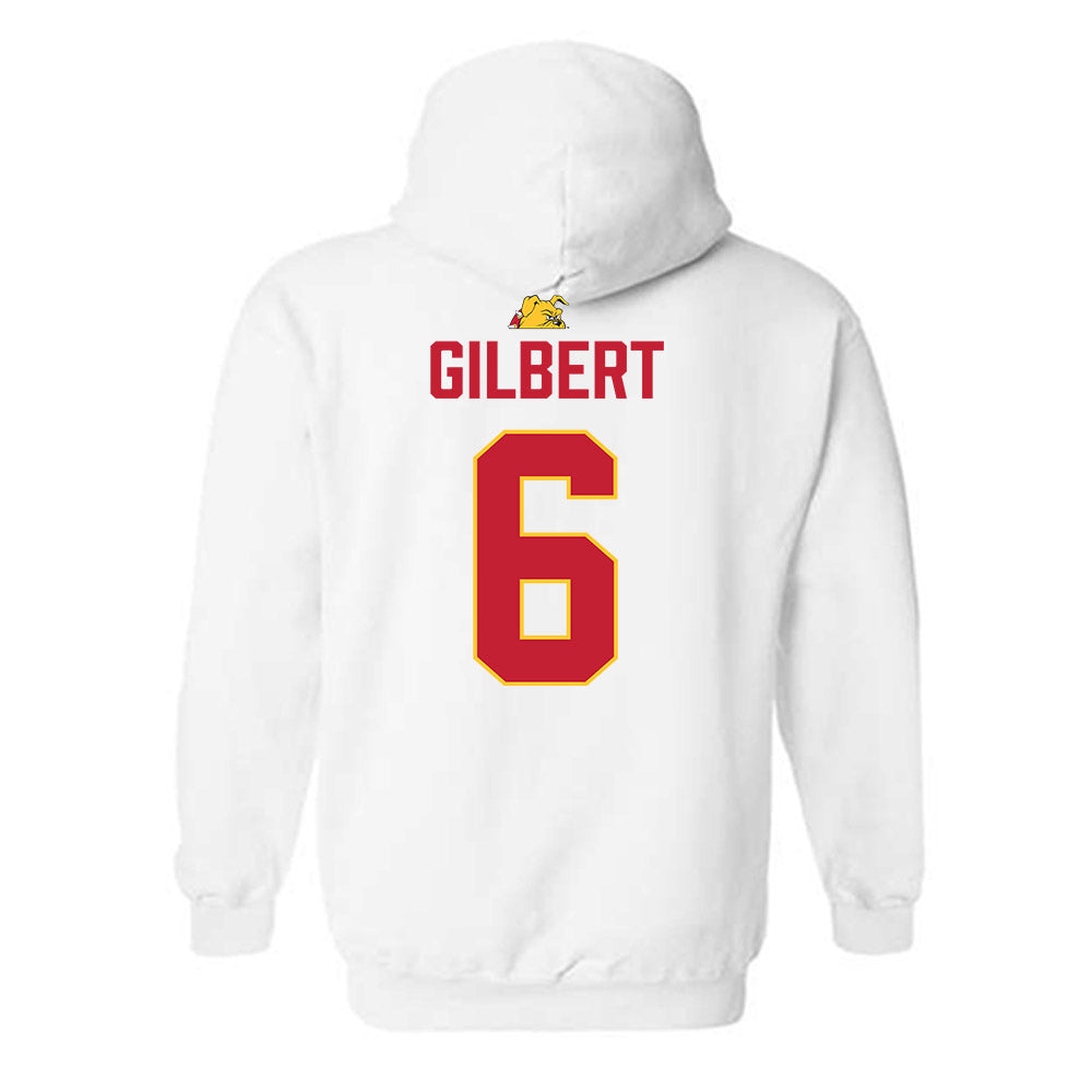 Ferris State - NCAA Football : James Gilbert - 5 years National Champions Hooded Sweatshirt-1