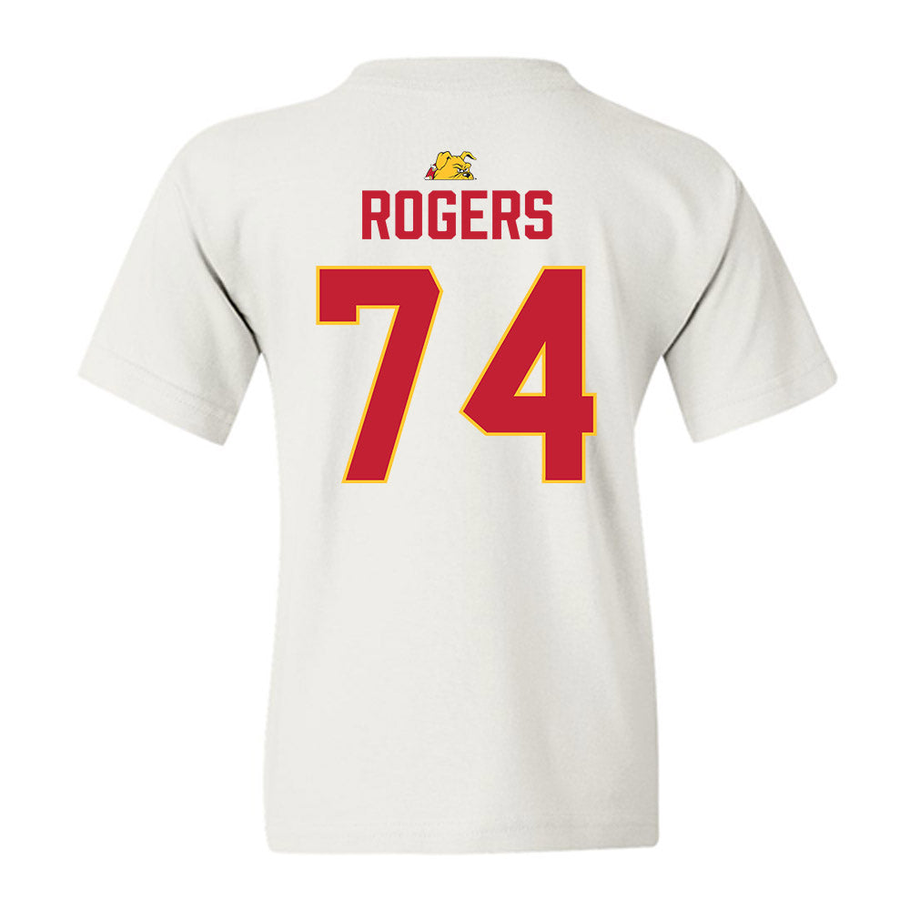 Ferris State - NCAA Football : Rashawn Rogers - 5 years National Champions Youth T-Shirt-1