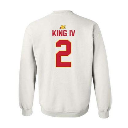 Ferris State - NCAA Football : Damion King IV - 5 years National Champions Crewneck Sweatshirt-1