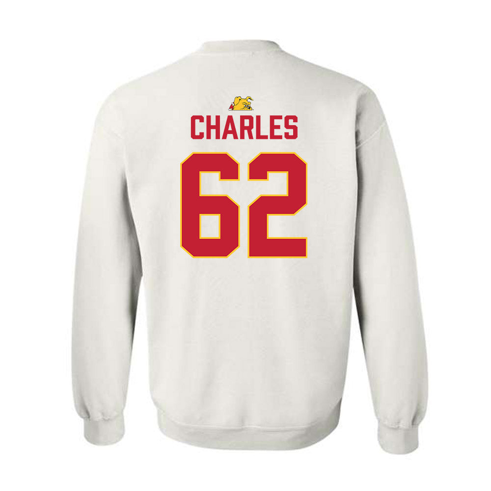 Ferris State - NCAA Football : Martaz Charles - 5 years National Champions Crewneck Sweatshirt-1