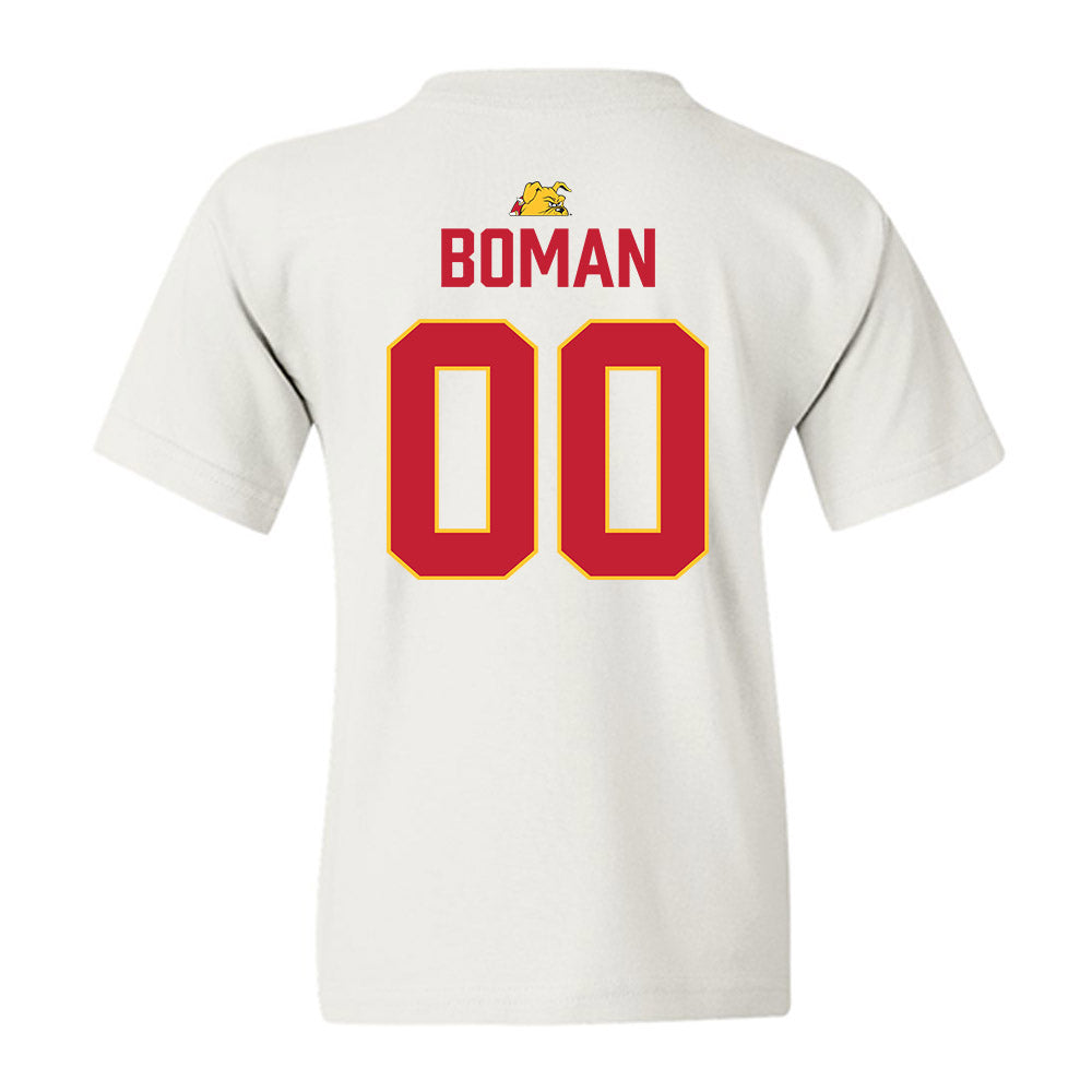 Ferris State - NCAA Football : Lukas Boman - 5 years National Champions Youth T-Shirt-1
