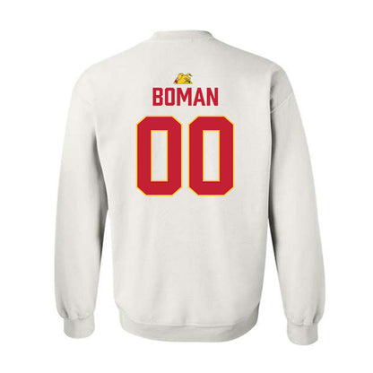 Ferris State - NCAA Football : Lukas Boman - 5 years National Champions Crewneck Sweatshirt-1