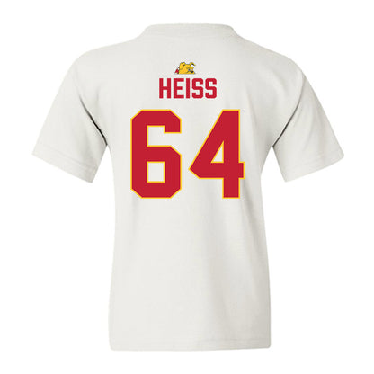 Ferris State - NCAA Football : Cam Heiss - 5 years National Champions Youth T-Shirt-1