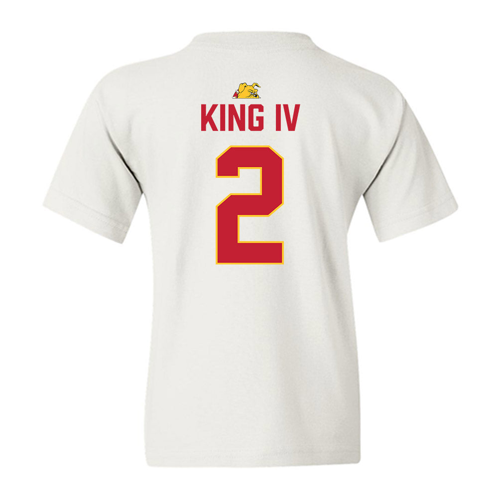 Ferris State - NCAA Football : Damion King IV - 5 years National Champions Youth T-Shirt-1