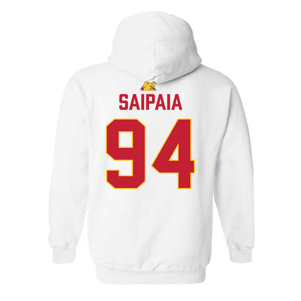 Ferris State - NCAA Football : Sio Saipaia - 5 years National Champions Hooded Sweatshirt-1