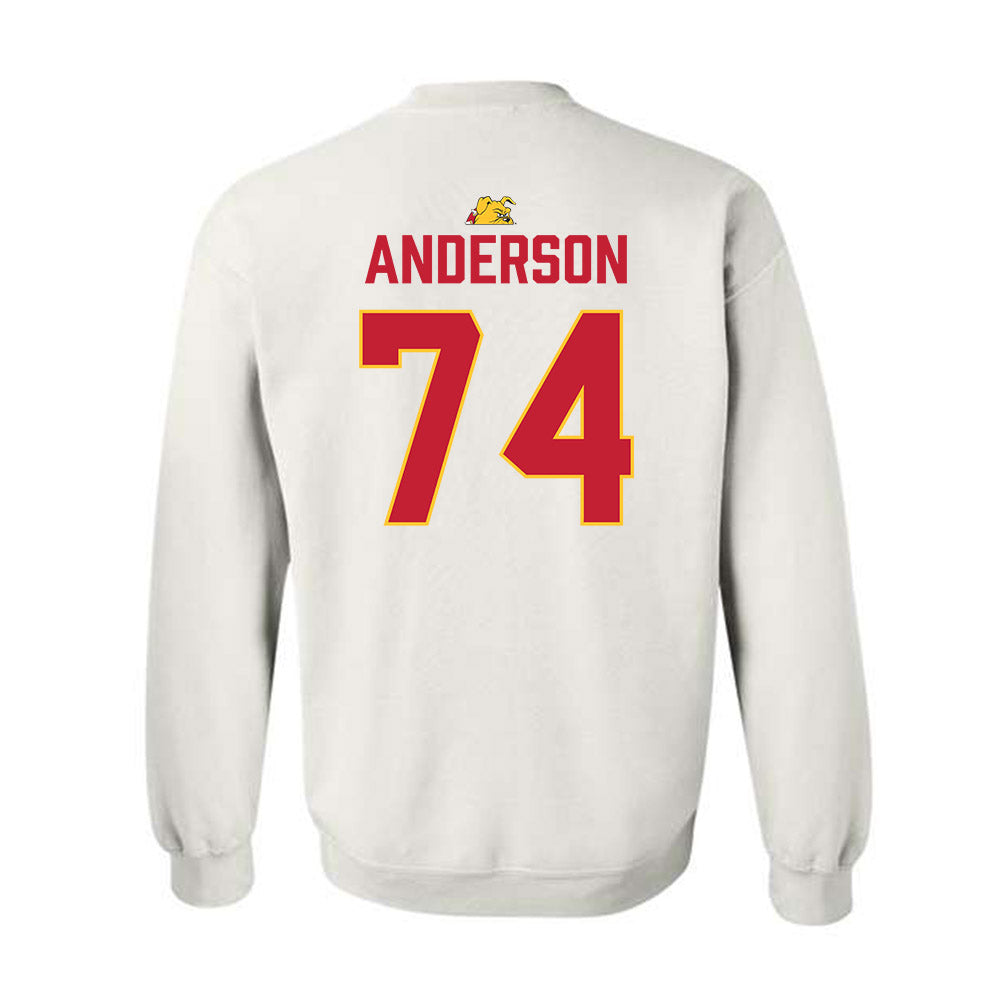 Ferris State - NCAA Football : Bobby Anderson - 5 years National Champions Crewneck Sweatshirt-1