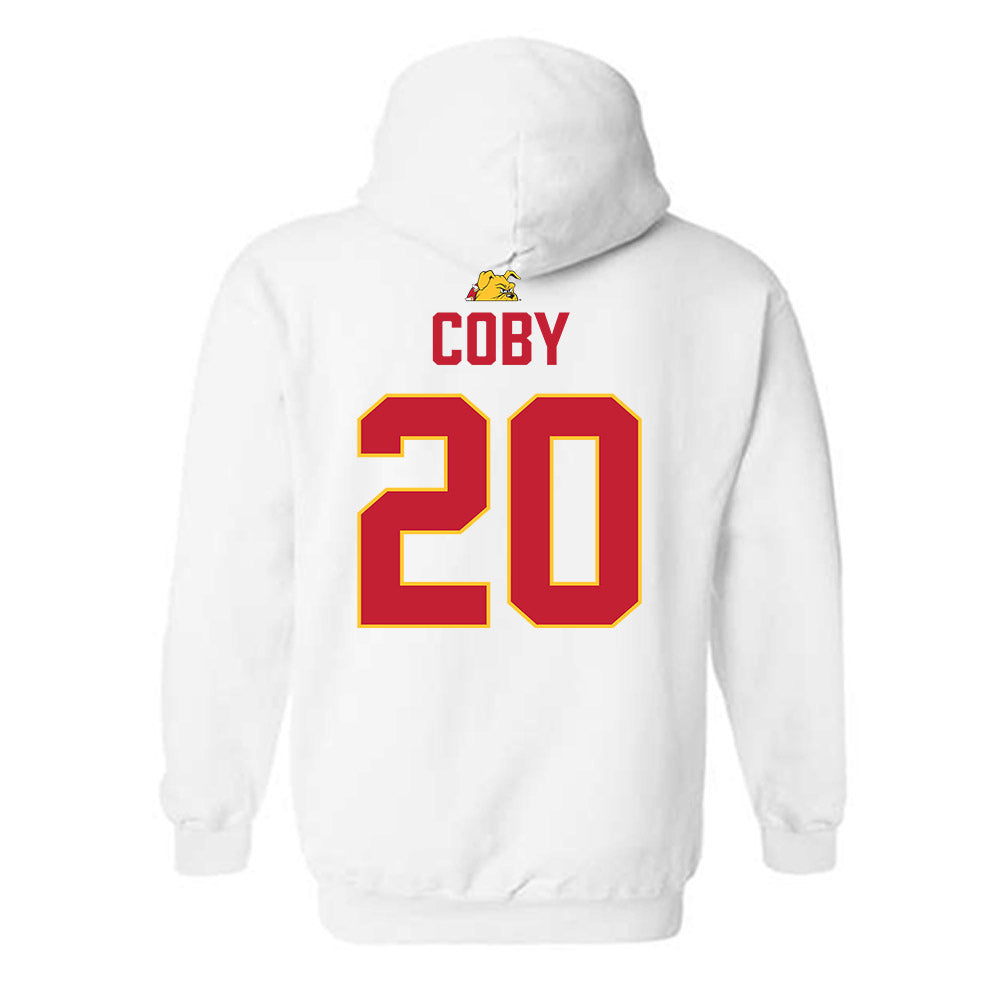 Ferris State - NCAA Football : James Coby - 5 years National Champions Hooded Sweatshirt-1
