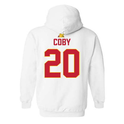 Ferris State - NCAA Football : James Coby - 5 years National Champions Hooded Sweatshirt-1