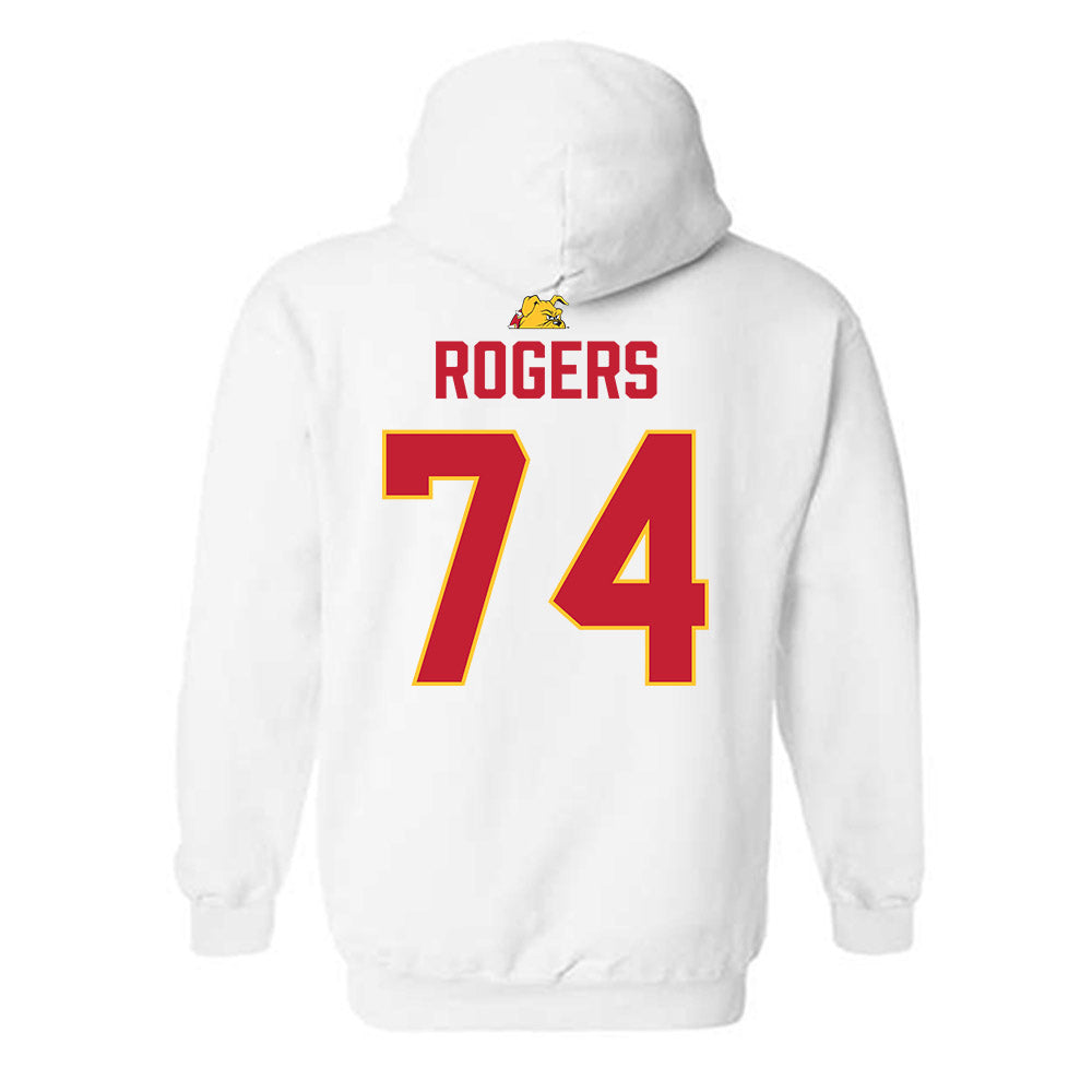 Ferris State - NCAA Football : Rashawn Rogers - 5 years National Champions Hooded Sweatshirt-1