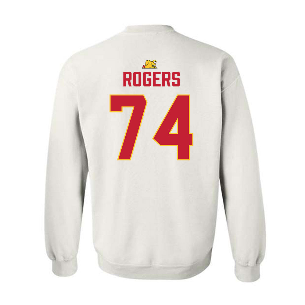 Ferris State - NCAA Football : Rashawn Rogers - 5 years National Champions Crewneck Sweatshirt-1