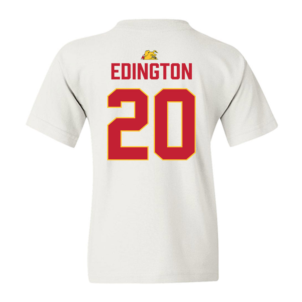 Ferris State - NCAA Football : Jaden Edington - 5 years National Champions Youth T-Shirt-1