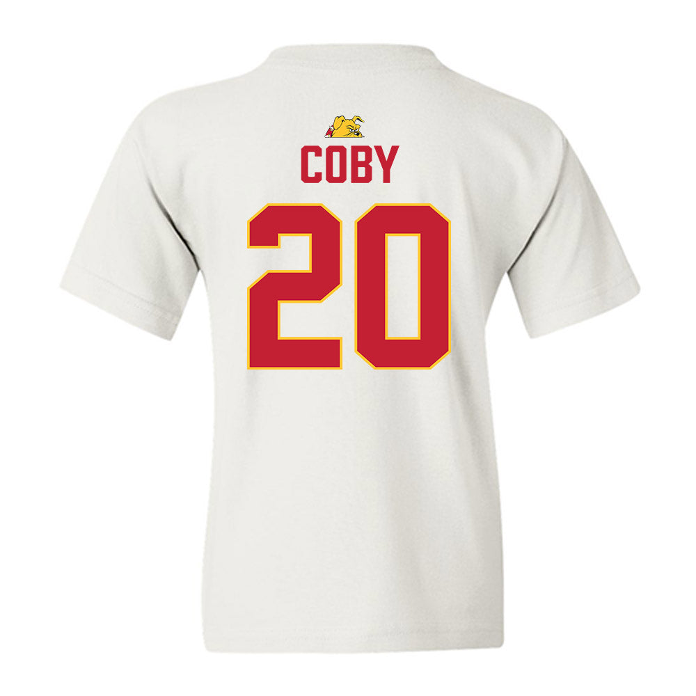 Ferris State - NCAA Football : James Coby - 5 years National Champions Youth T-Shirt-1