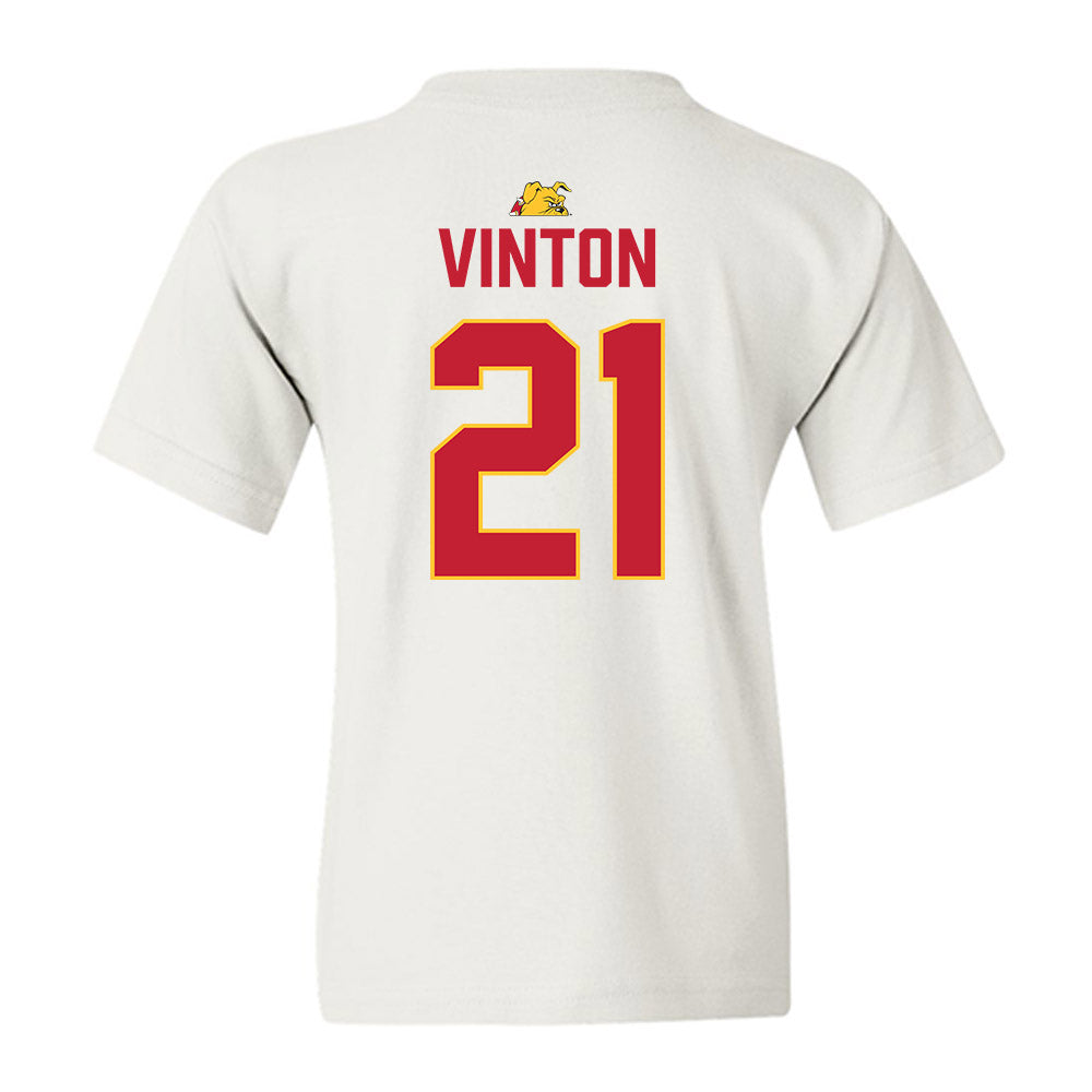 Ferris State - NCAA Football : Jaylen Vinton - 5 years National Champions Youth T-Shirt-1