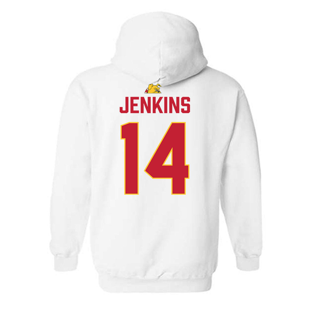 Ferris State - NCAA Football : Dmari Jenkins - 5 years National Champions Hooded Sweatshirt-1