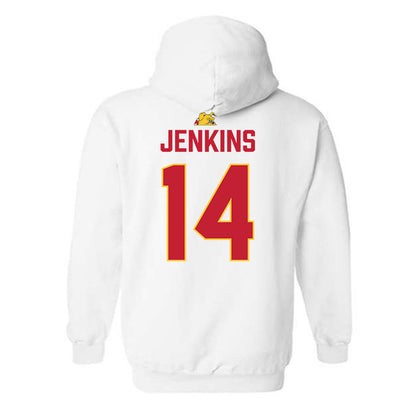 Ferris State - NCAA Football : Dmari Jenkins - 5 years National Champions Hooded Sweatshirt-1
