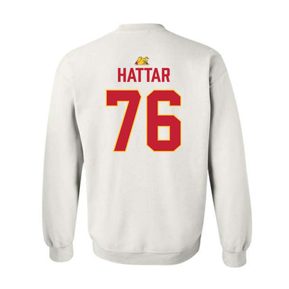 Ferris State - NCAA Football : Lawrence Hattar - 5 years National Champions Crewneck Sweatshirt-1