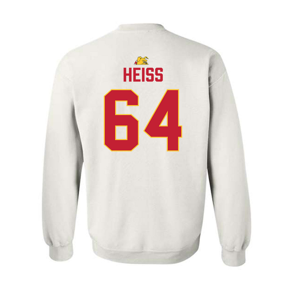 Ferris State - NCAA Football : Cam Heiss - 5 years National Champions Crewneck Sweatshirt-1