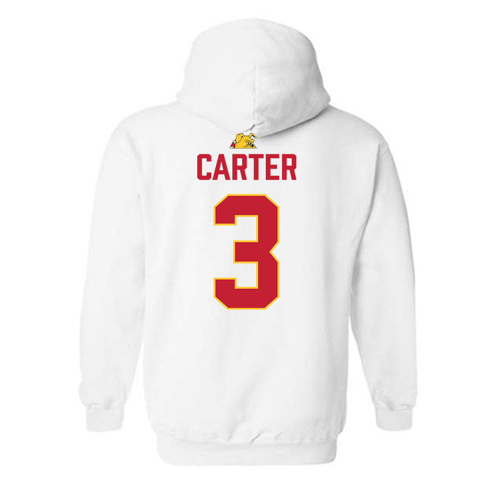Ferris State - NCAA Football : Chase Carter - 5 years National Champions Hooded Sweatshirt-1