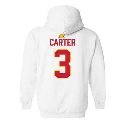 Ferris State - NCAA Football : Chase Carter - 5 years National Champions Hooded Sweatshirt-1