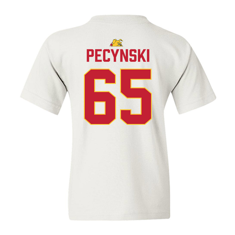 Ferris State - NCAA Football : Cory Pecynski - 5 years National Champions Youth T-Shirt-1
