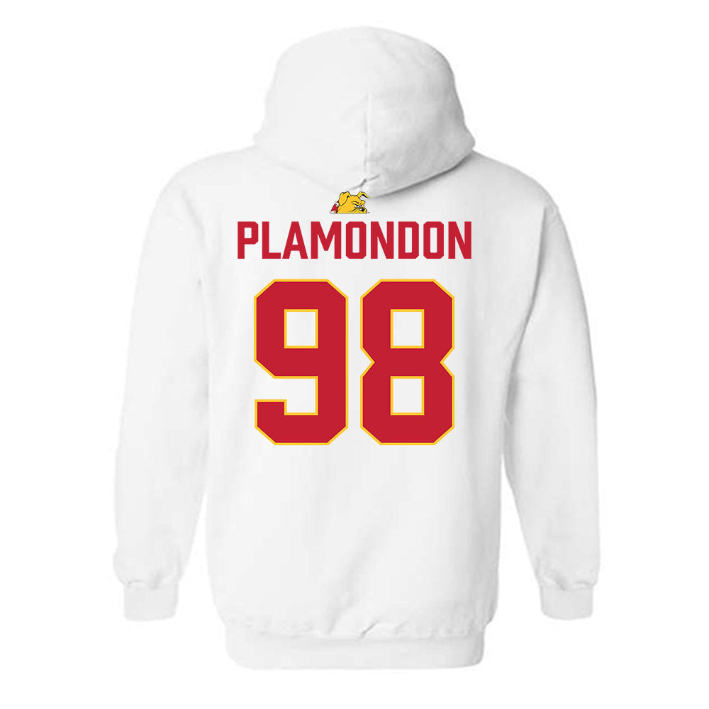 Ferris State - NCAA Football : Jake Plamondon - 5 years National Champions Hooded Sweatshirt-1