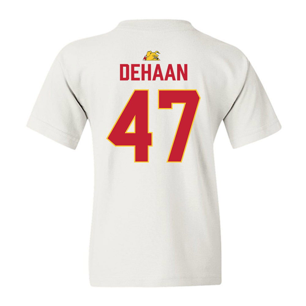 Ferris State - NCAA Football : Ike DeHaan - 5 years National Champions Youth T-Shirt-1