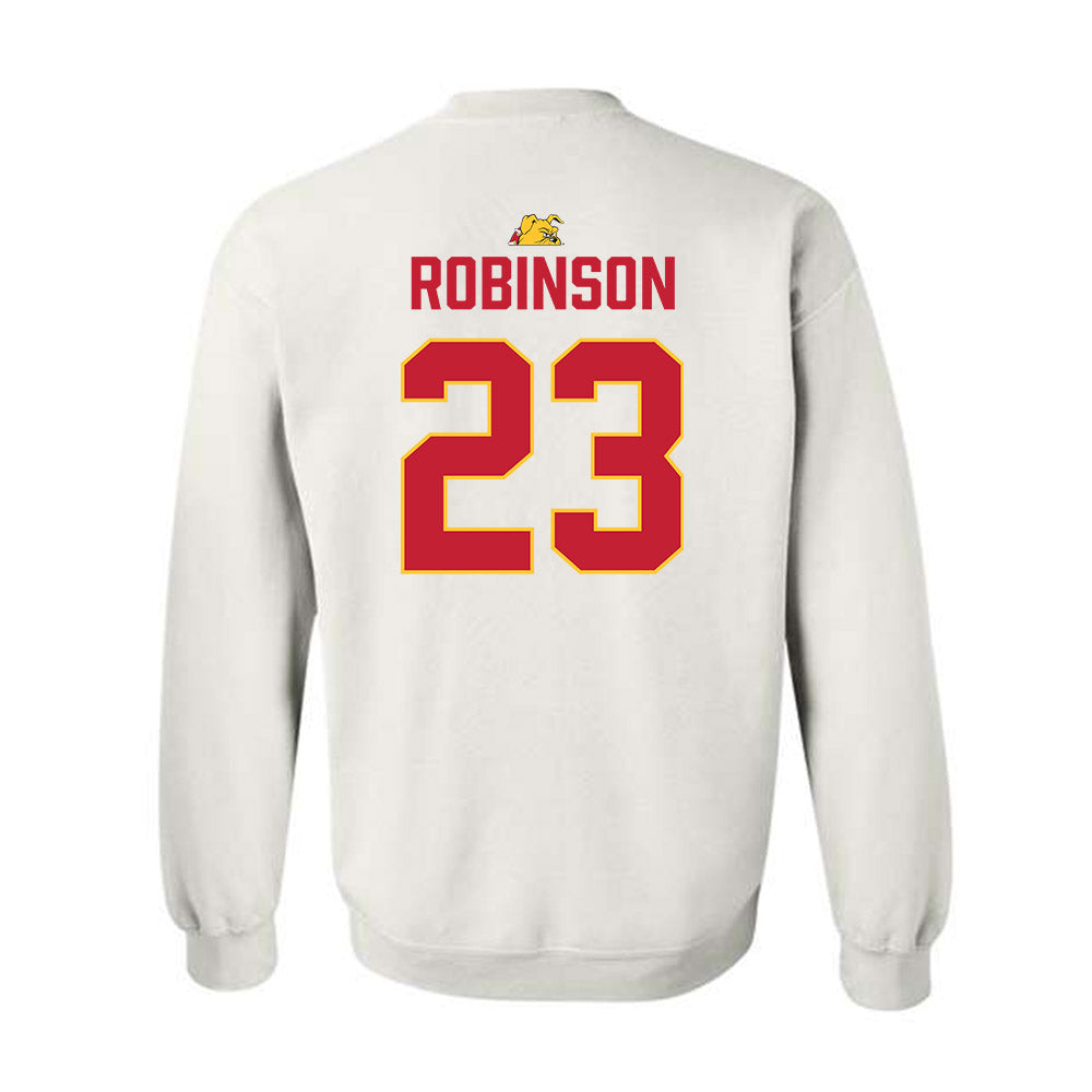 Ferris State - NCAA Football : James Robinson - 5 years National Champions Crewneck Sweatshirt-1