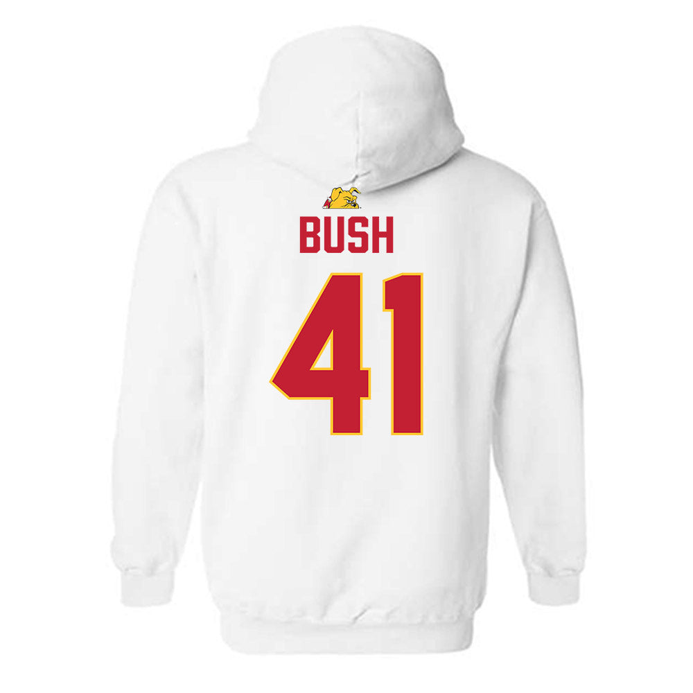 Ferris State - NCAA Football : Michael Bush - 5 years National Champions Hooded Sweatshirt-1