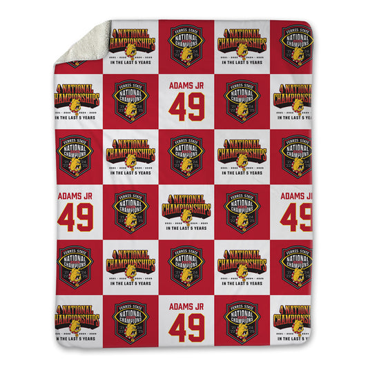 Ferris State - NCAA Football : Maurice Adams Jr - National Champions Blanket-0